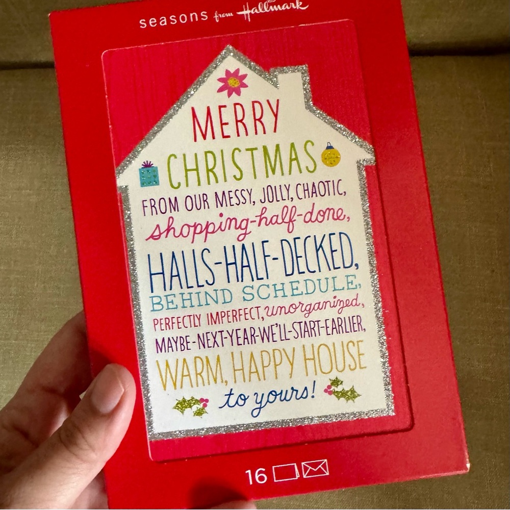 Hallmark Red and Green Merry Christmas Card Set